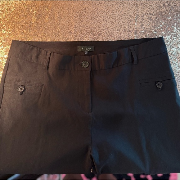 3/for $15 🍒 LABIJOU Classic Black Straight Leg Stretchy Work Slacks 🖤 (Size 8) - Picture 7 of 11